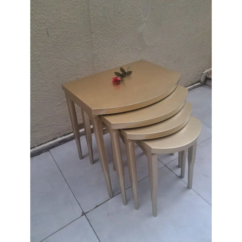 Zigon ILGZ 90552 D Model klasik sehpa Ahşap Kayın Retro Ayak Kaplama Parlak Gold 