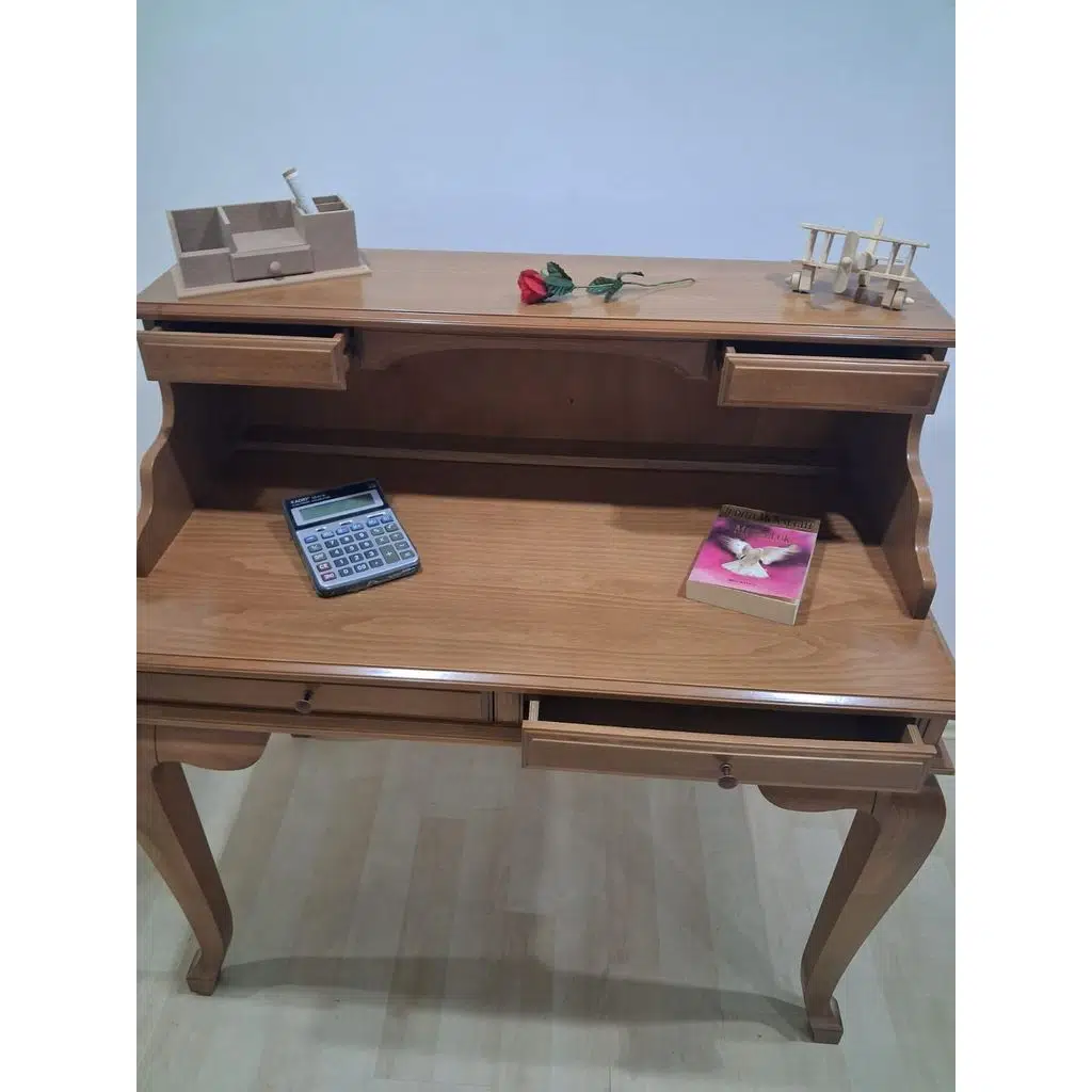 Çalışma Masa İlhm 90633 Model Klasik Takım Lüks Klasik Ahşap Ceviz Renk El Yapım
