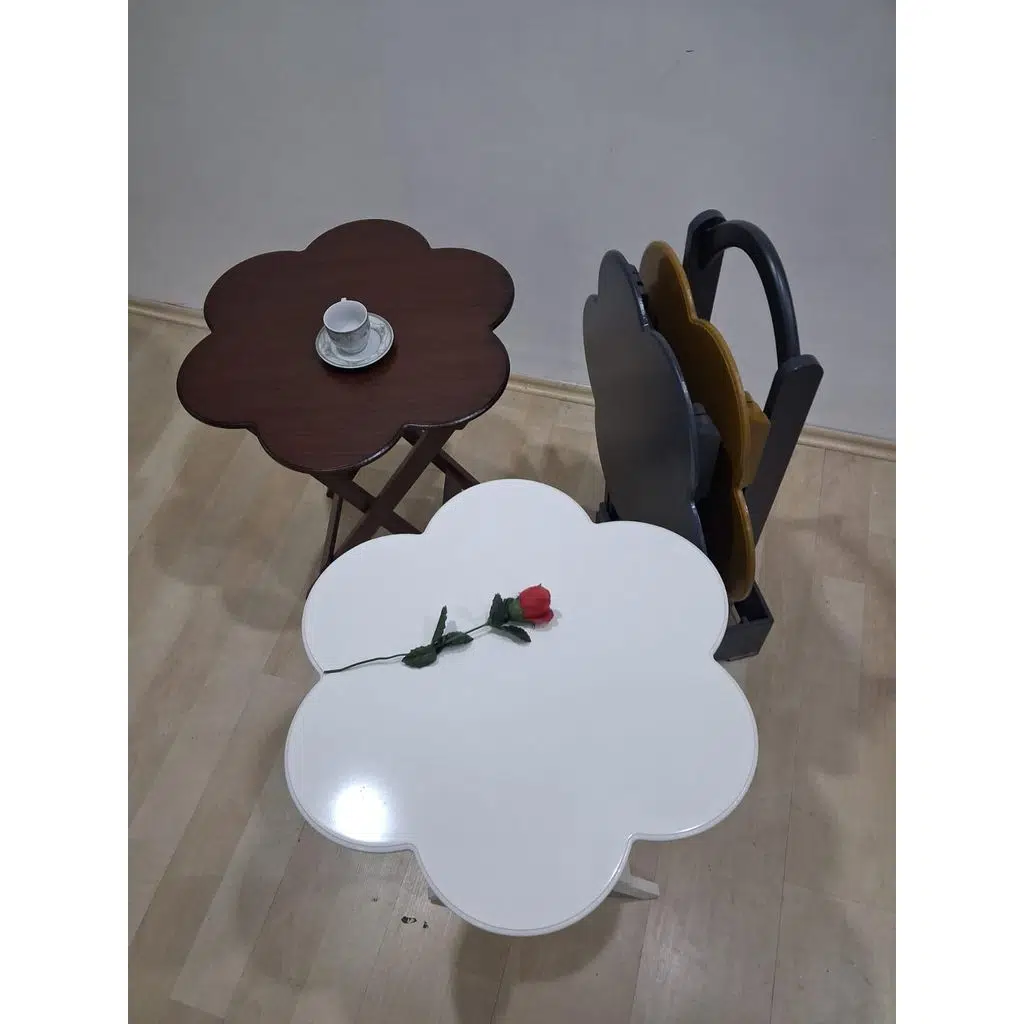 Zigon Çanta Papatya 90650 Dörtlü Model Ahşap MDF Parlak 4 Renk Uyumu El Yapım