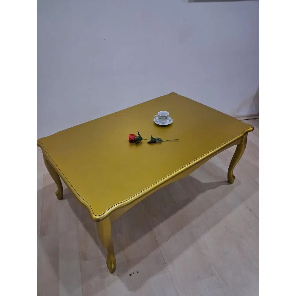 Orta Sehpa Demonte 90683 Model Kayın Aslan Lükens Ayak Gold Renk El Yapım