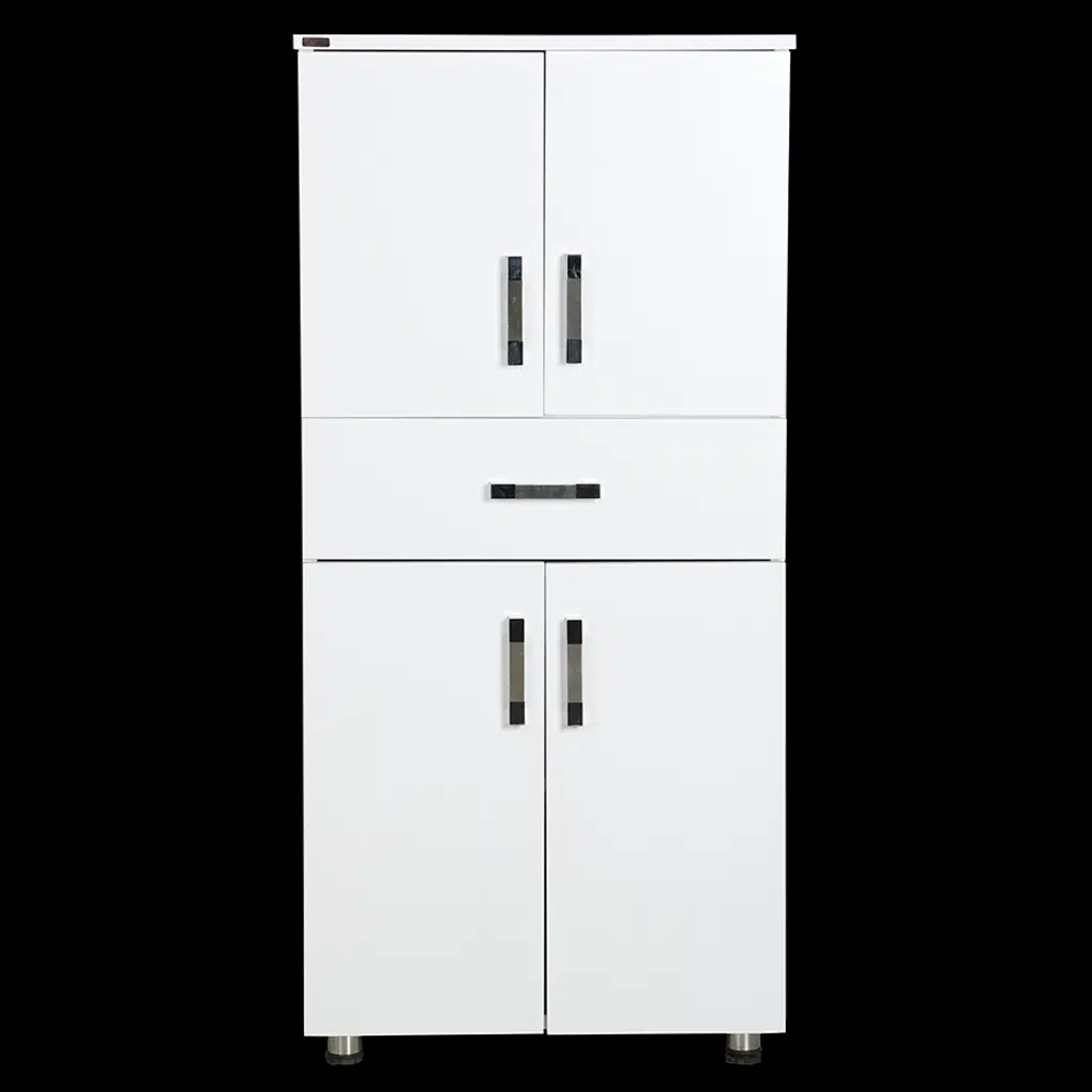 Çok Amaçlı 12949 Dolap Model 130 Hard Parlak BEYAZ Suntalem 4 Raf 1 Çekm El Yapım