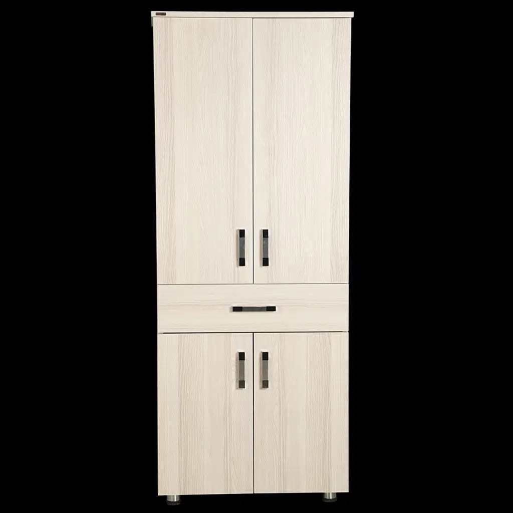 Çok Amaçlı 12686 Dolap Hard Model Parlak Carden Suntalem 4Raf 1Çekm 180cm El Yapı