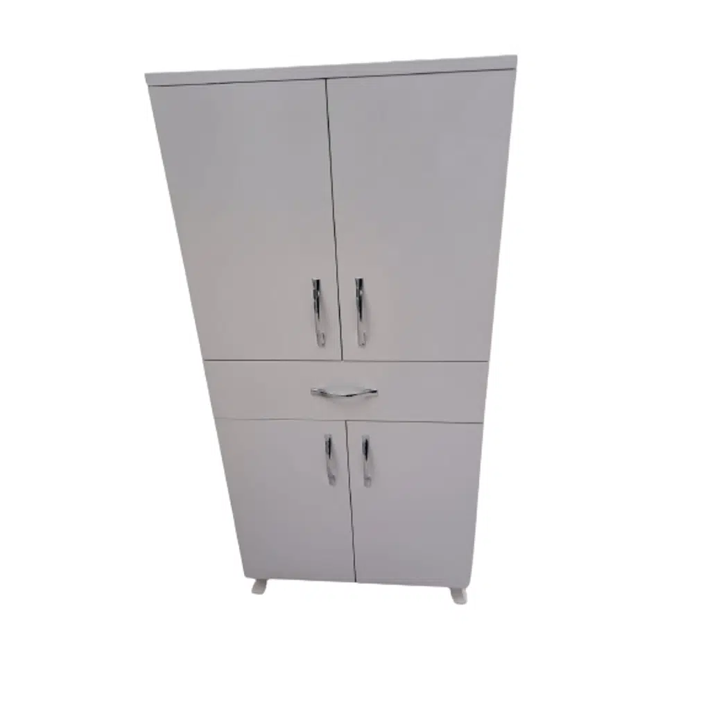 Çok Amaçlı 19736 Dolap BEYAZ Model Hard Parlak Suntalem 130 4raf Demonte El Yapım