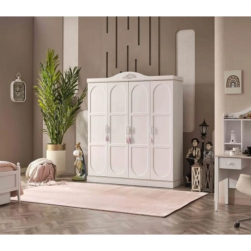 Dolap Urlu PARİS 90443 Model GARDIROP 4 Ahşap kapaklı Kalite Malzeme EL YAPIM