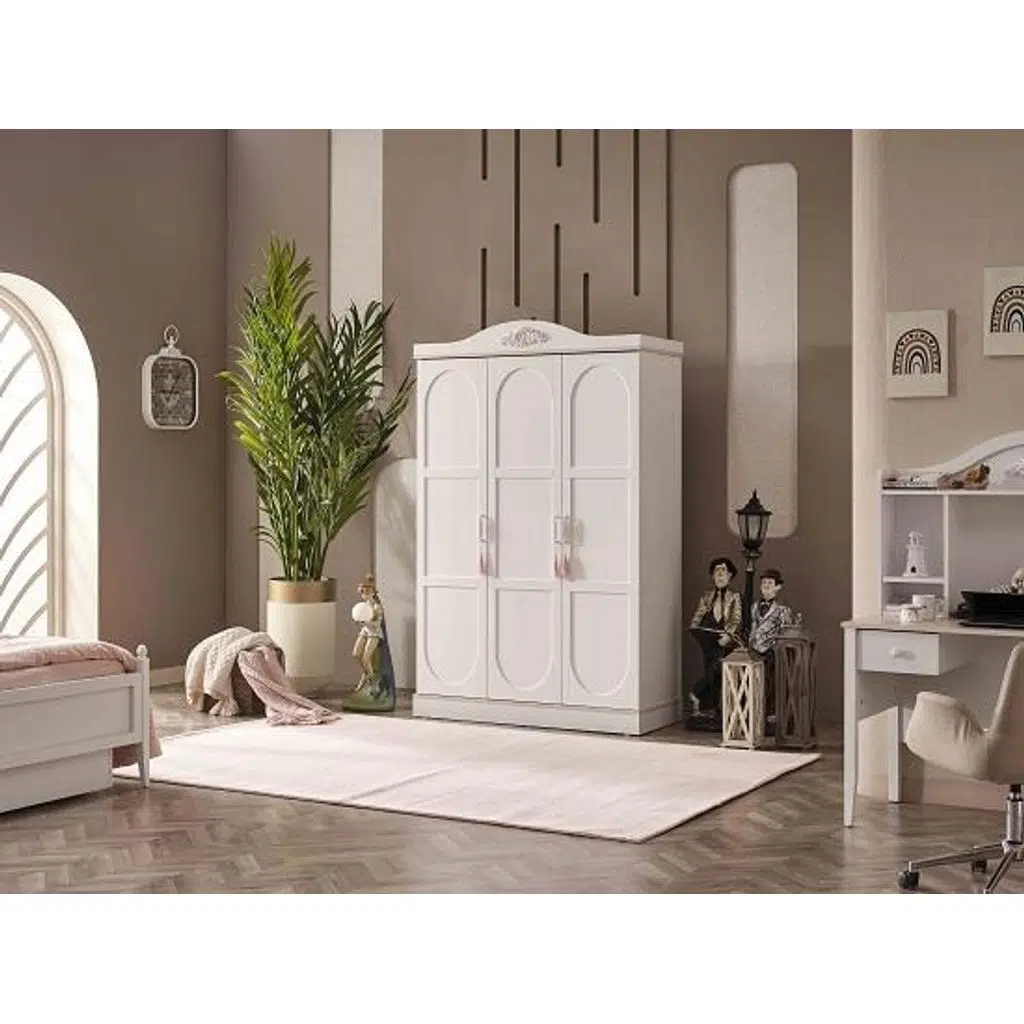 Dolap Urlu PARİS 90444 Model GARDIROP 3 Ahşap kapaklı Kalite Malzeme EL YAPIM