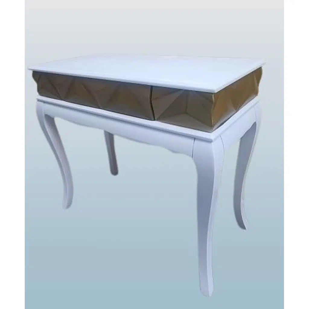 Dresuar Piramit MODEL 90521 Gold Beyaz Uyum Lükens Kayın Ayak El Yapım