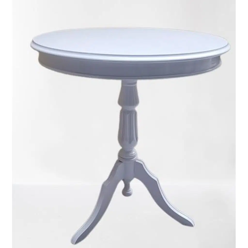 Fiskos Sehpa EKO 90502 Baba 3 Ayak 60CM Hareketli MDF Tabla Parlak Beyaz El Yapım