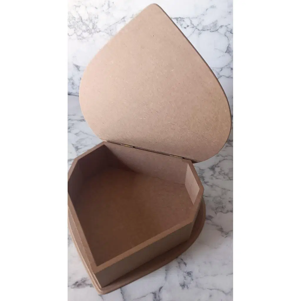 Hobi Adn 90200 Kalp Kutu Ahşap MDF HAM Model El Yapım