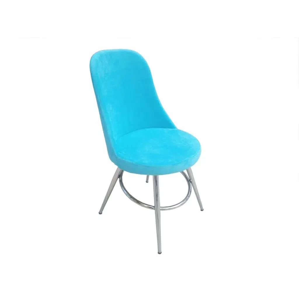 Sandalye 17622 GONCA Model Dökme Sünger Metal Çelik Nikelaj Babyfac kumaş El Yapı