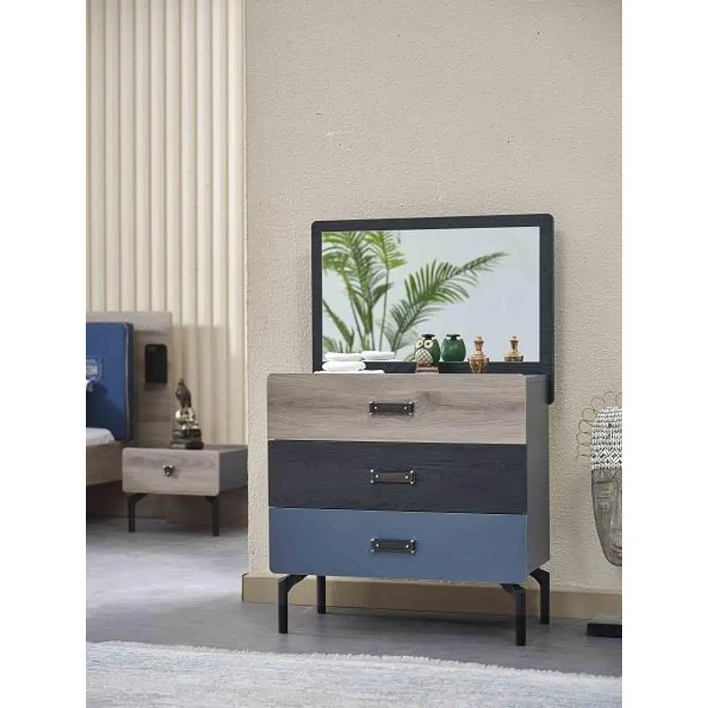Şifonyer-ayna Urlu 90417 DENİM İnovasyon Model Suntalem kalite yüksek ayak ElYapım