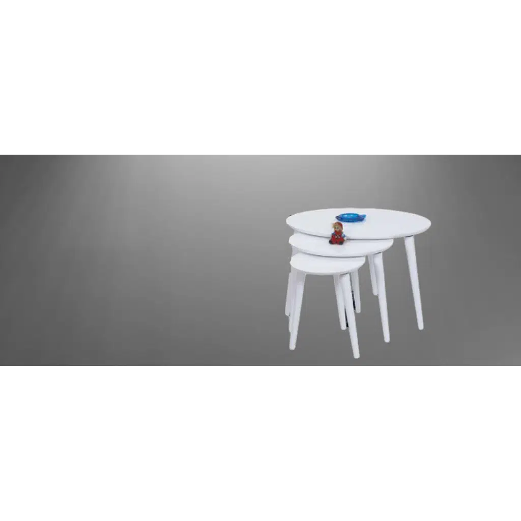 Zigon Osm 13274 ELİPS MODEL Kayın Retro Ayak Parlak Beyaz Lake Demonte El Yapım