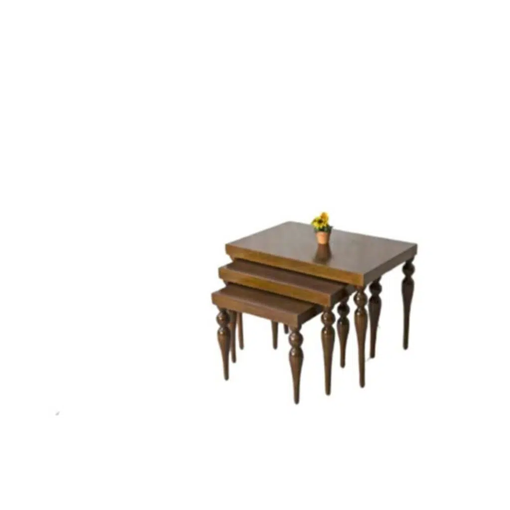 Zigon OSM 18531 ELİT Model Sehpa Parlak Ceviz Kayın torna RETRO Balon ayak Elyapı