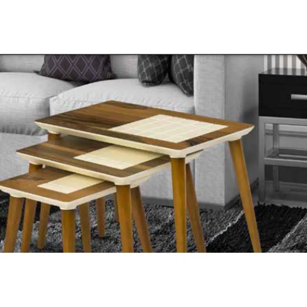 Zigon OSM 11814 Kareli MODEL Parlak Ceviz Krem renk boya Kayın torna ayak El Yapı
