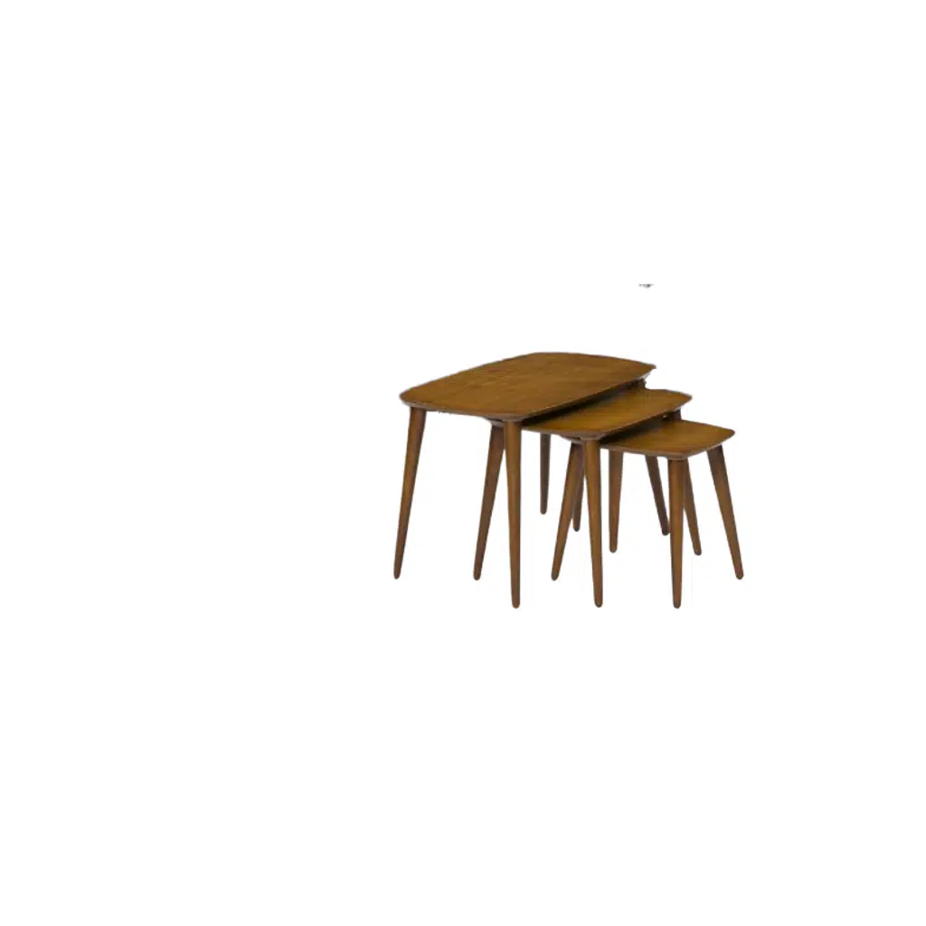 Zigon Osm 18625 OVAL Model Klasik Sehpa Kayın Retro Ayak Parlak Ceviz El Yapım