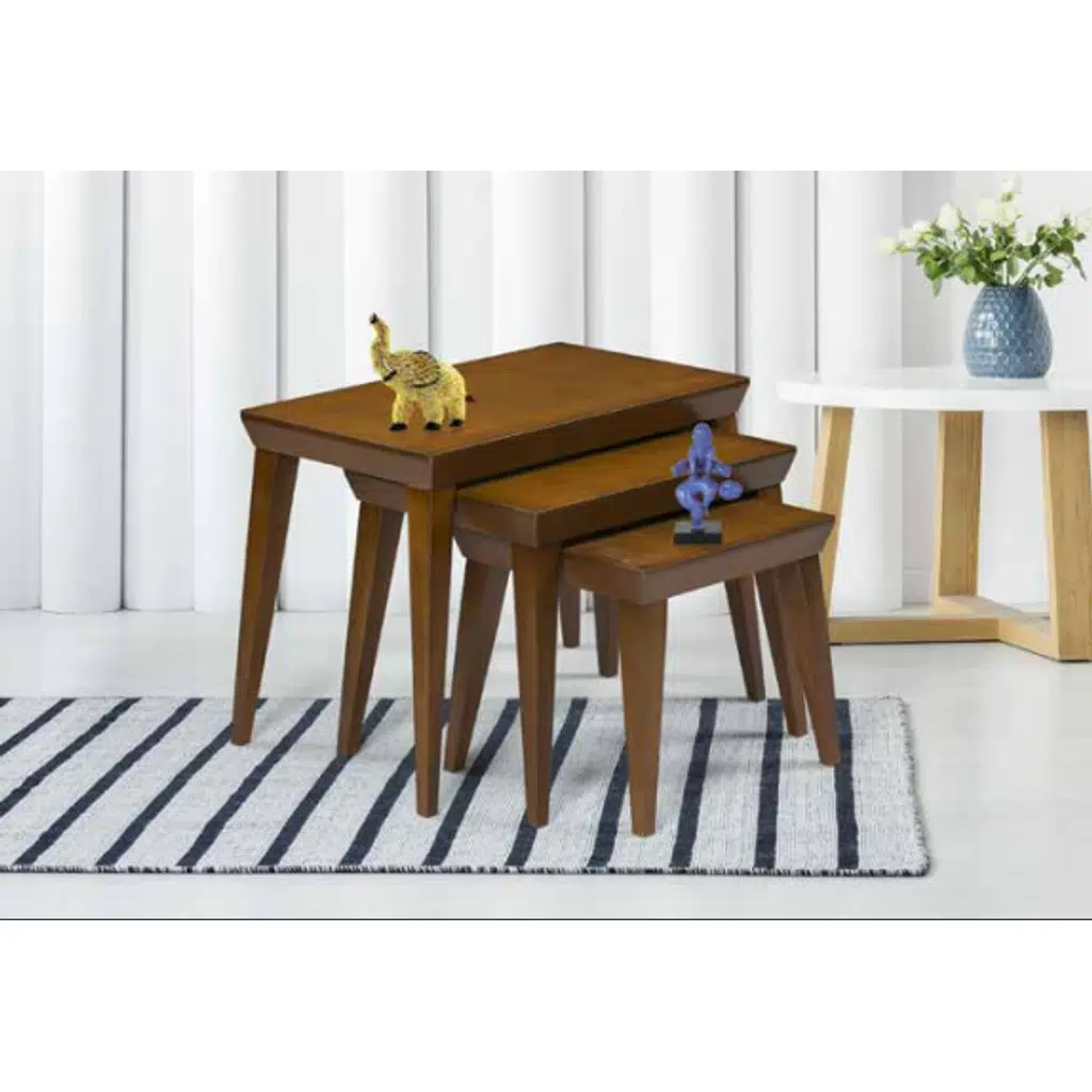 Zigon OSM 18253 Piramit Model Klasik Sehpa Kayın Retro Ayak Ceviz Ahşap Elyapım